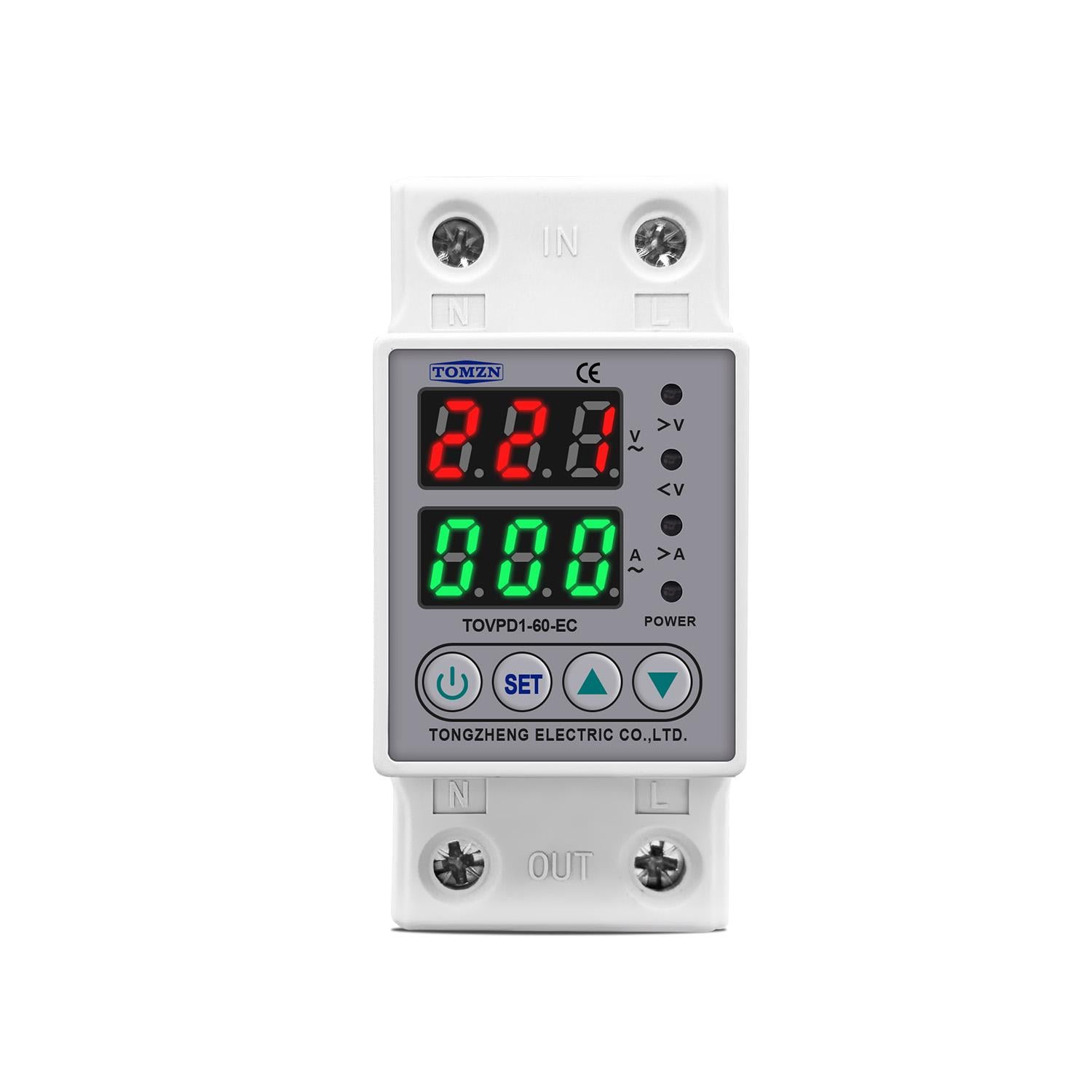 Реле захисту від перепадів напруги TOMZN TOVPD1-60-EC 230V 60А