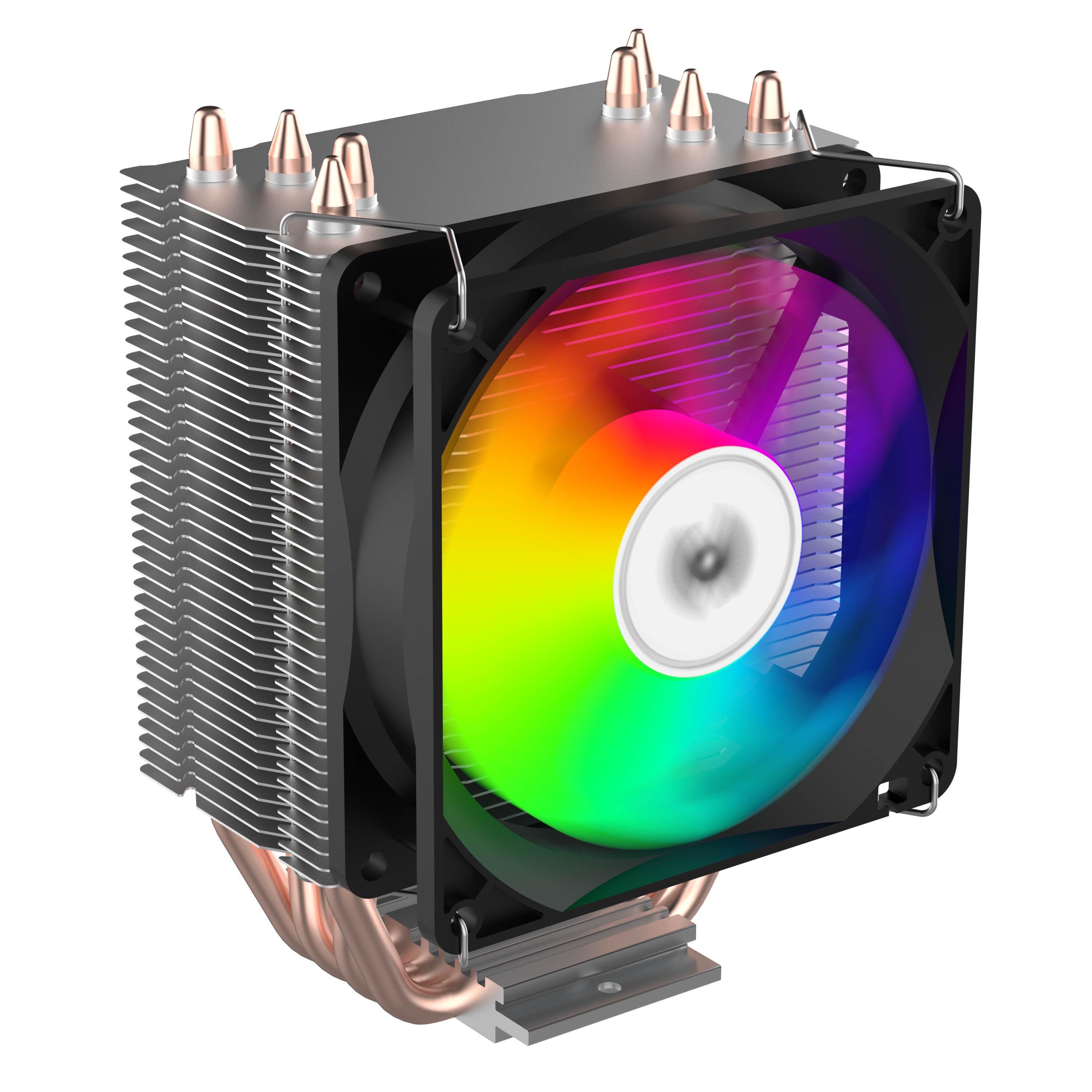 Кулер 2E GAMING Air Cool AC90D4-ARGB ARGB 4-pin PWM 90 мм Чорний (628608)