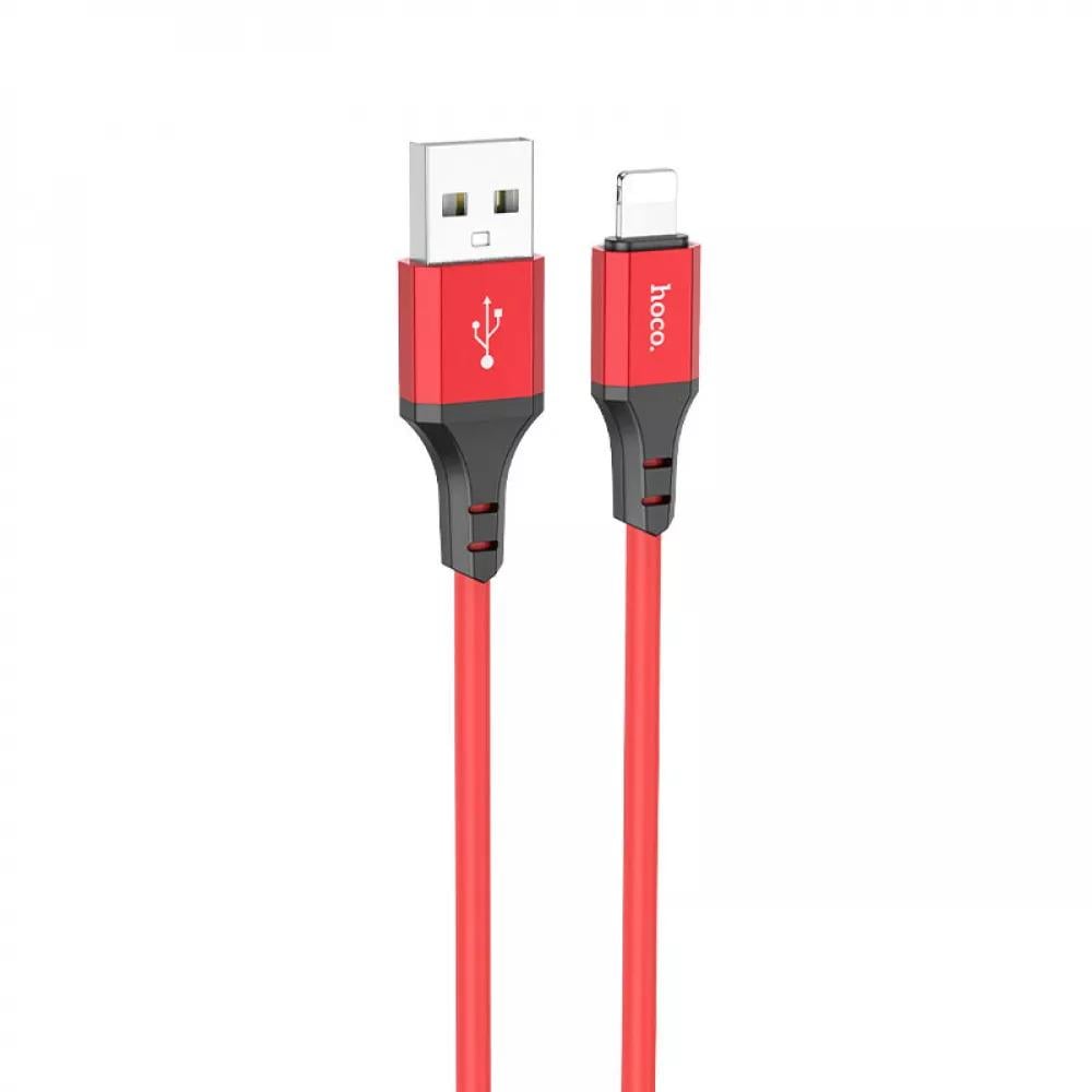 Кабель Hoco X86 Spear Silicone Lightning 1 м Red (554234)
