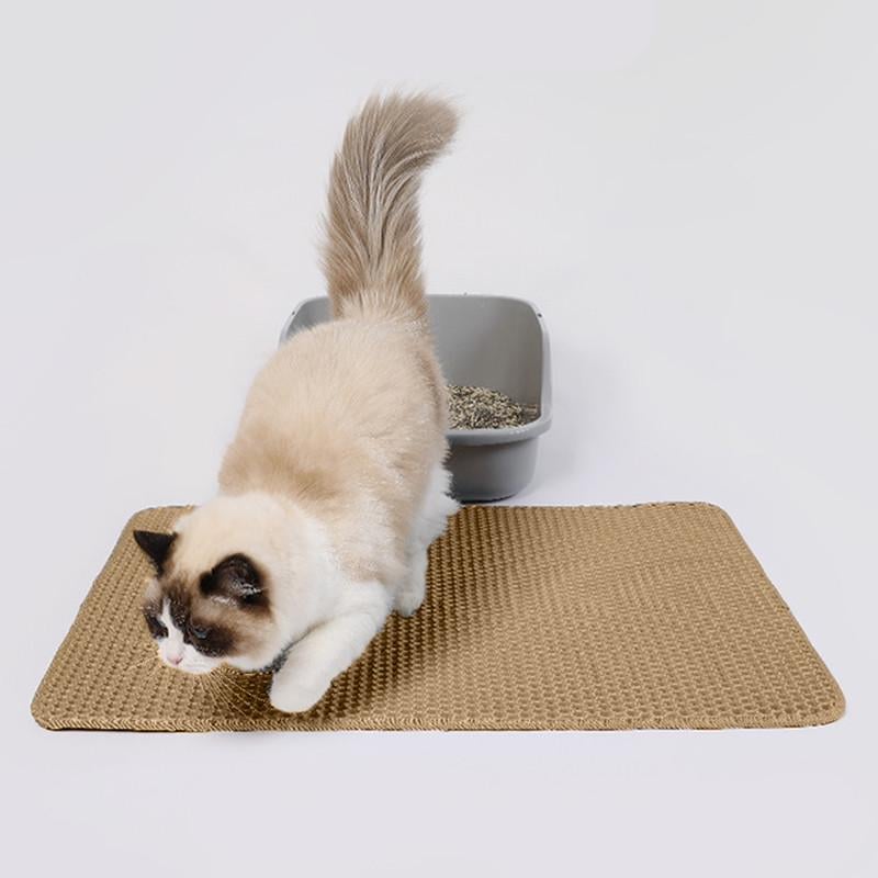 Килимок для котячого туалету Lesko DT856 двошаровий з пісковим фільтром нековзний 40х50 см Sand (25713852) - фото 3 Килимок для котячого туалету Lesko DT856 двошаровий з пісковим фільтром нековзний 40х50 см Sand (25713852) - фото 3