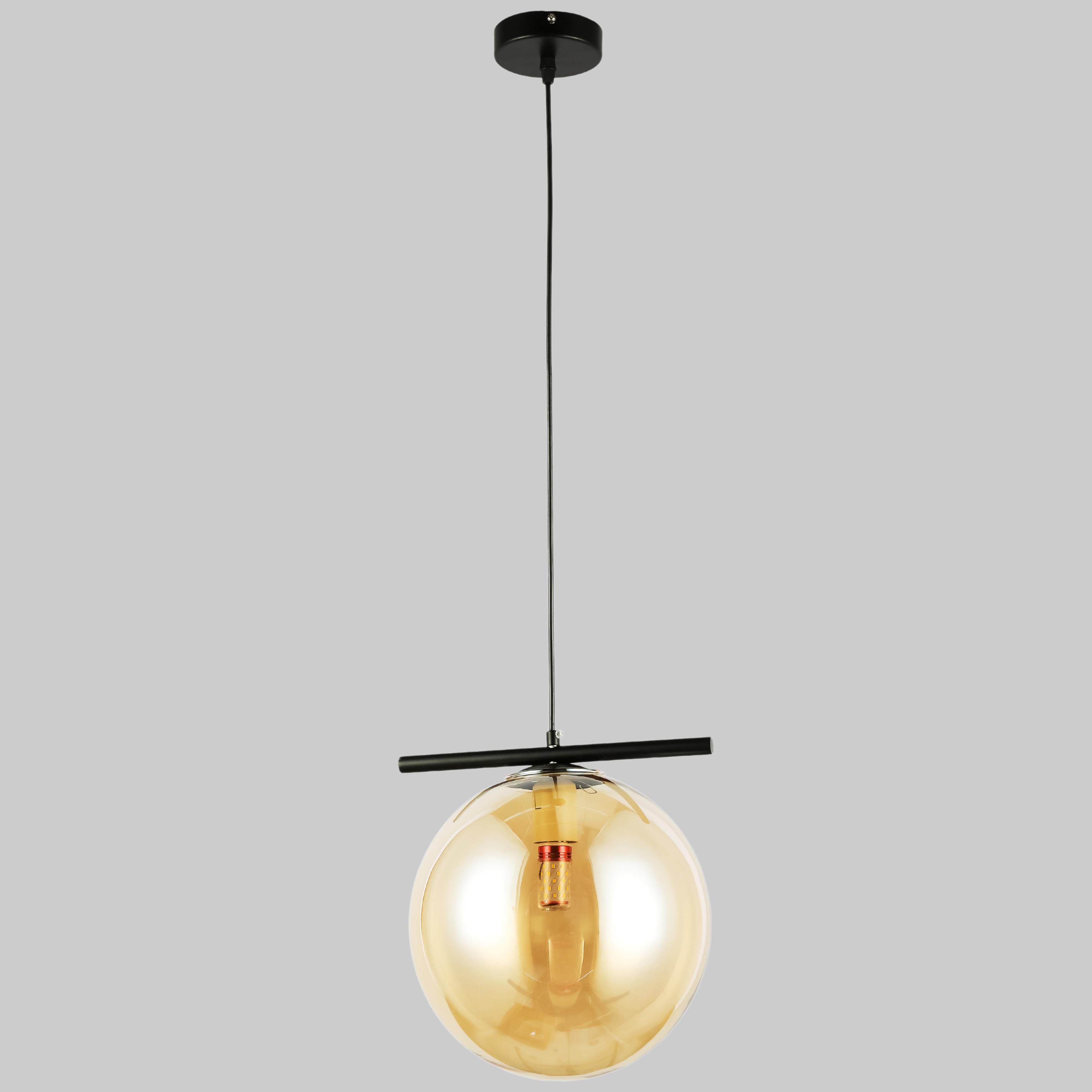 Світильник підвісний з кулею 25 см Чорний (84-1023-1 (250mm) BK+BR)