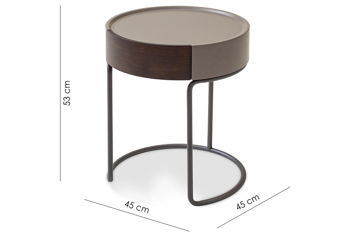 Тумбочка прикроватная Valerio 1 ящик Smoky oak matt stone base (16041) - фото 8