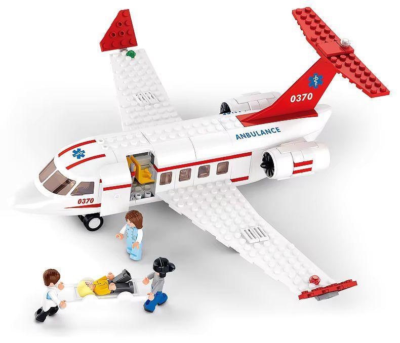 Конструктор Sluban Літак машинка швидкої допомоги 335 деталі Червоний (437) - фото 3