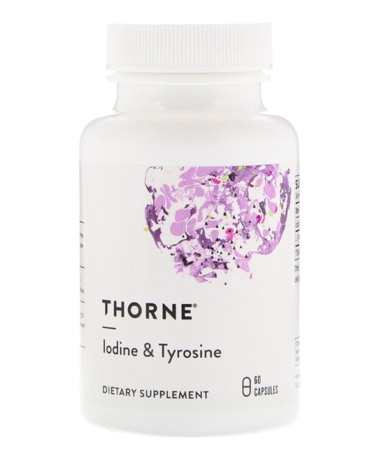 Добавка харчова Thorne Research Iodine and Tyrosine 60 капсул • Краща ...