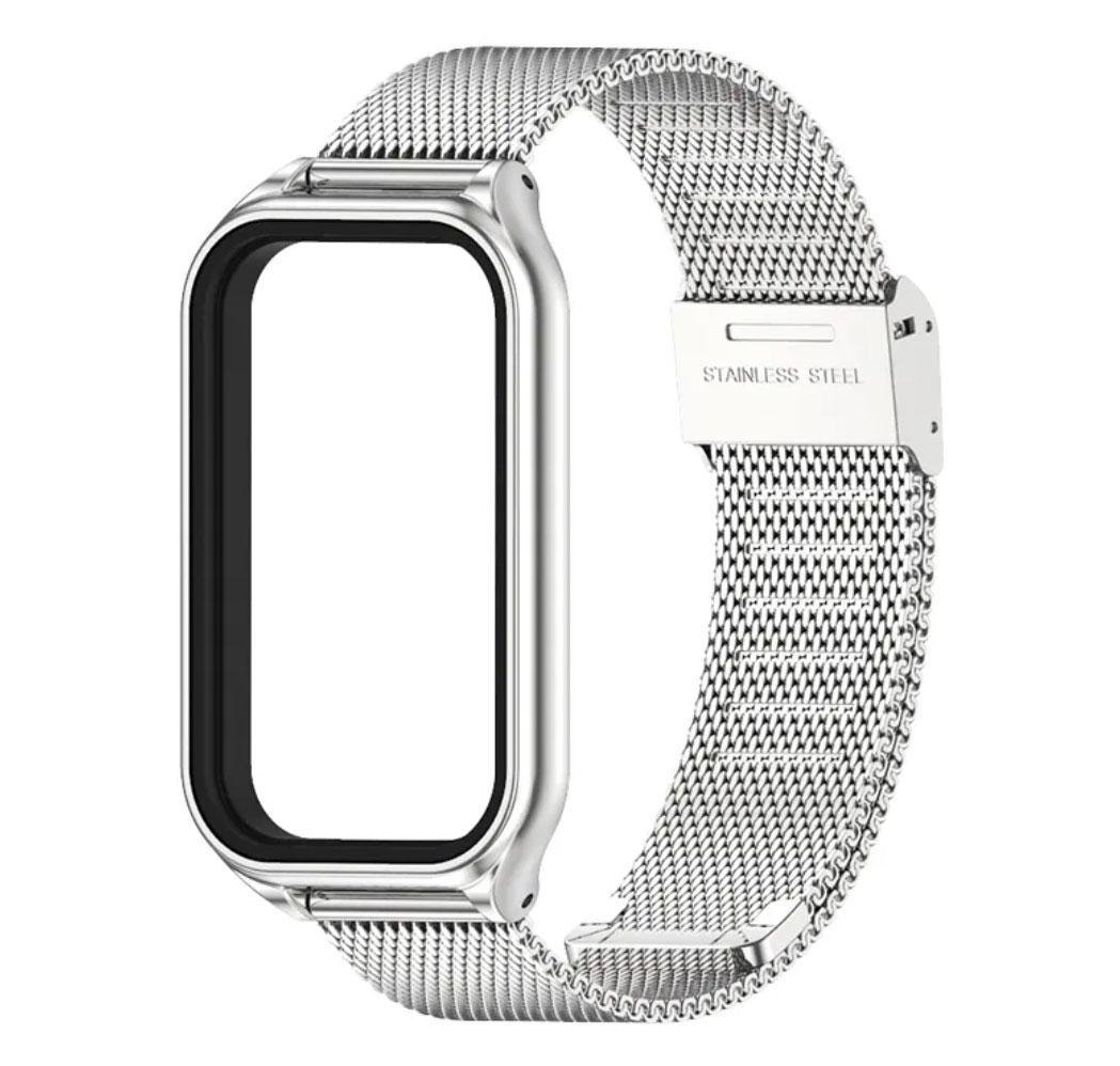 Ремінець металевий Mijobs Milan для фітнес браслета Xiaomi Mi Smart Band 8 Active Silver (2066342450)