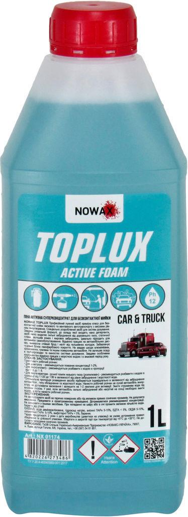 Шампунь Nowax Toplux Active Foam активна піна для безконтактної мийки суперконцентрат 1 л (0100989)