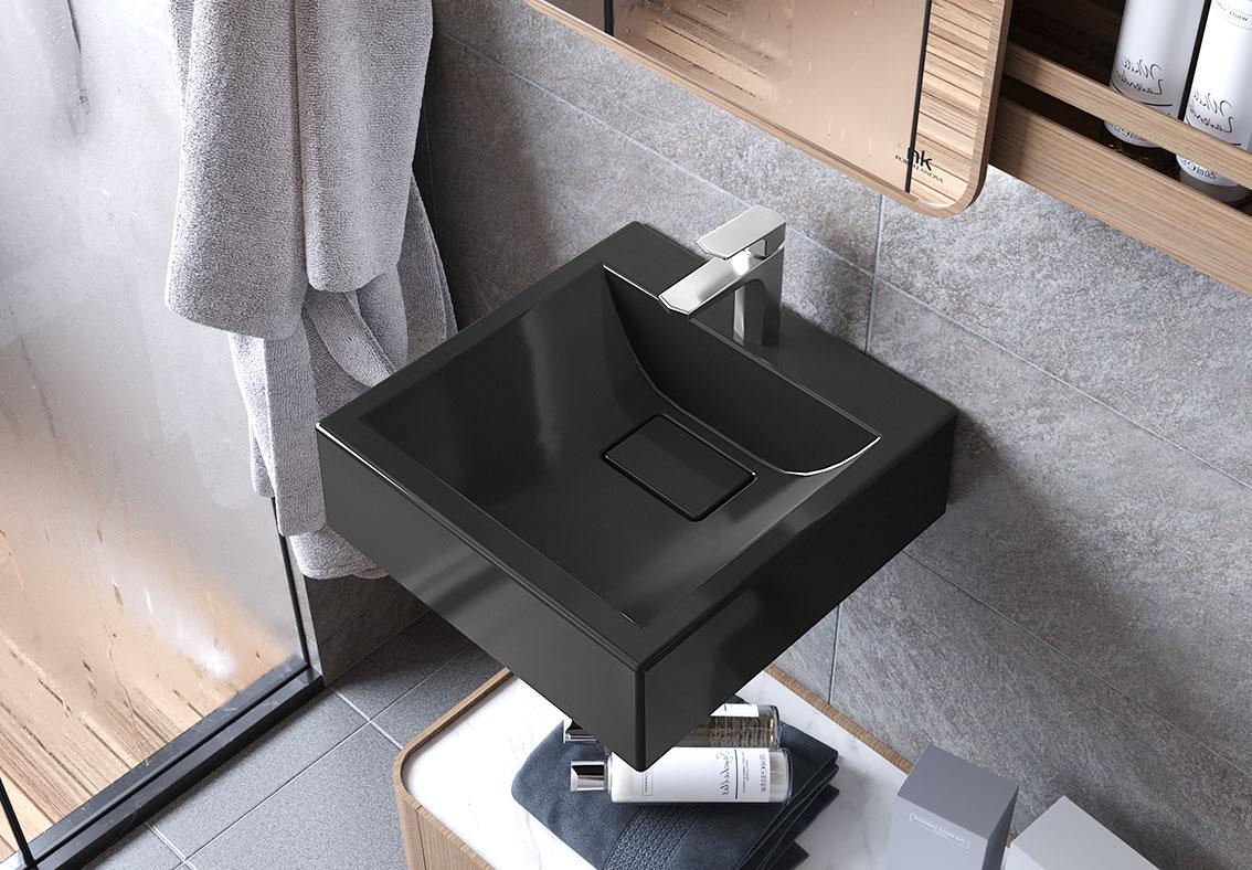 Умивальник підвісний Luxor Roco 40 Black (33363218)