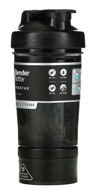 Шейкер спортивний Blender Bottle ProStak з 2 контейнерами 650 мл Black (PS 22oz BlackBlack) - фото 6