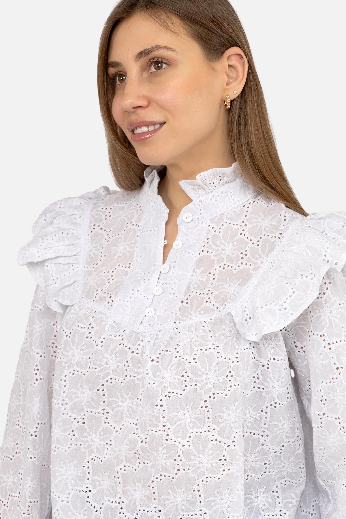 Блуза женская ЦБ-00271928 р. 42 Белый (SKT001049927)