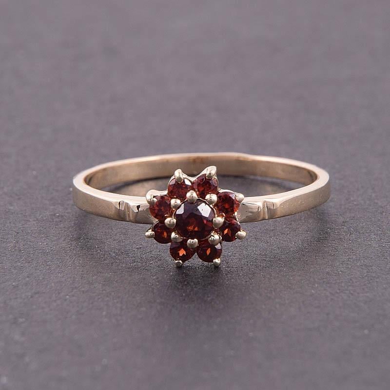 Кільце з червоного золота з гранатами (1840633940)