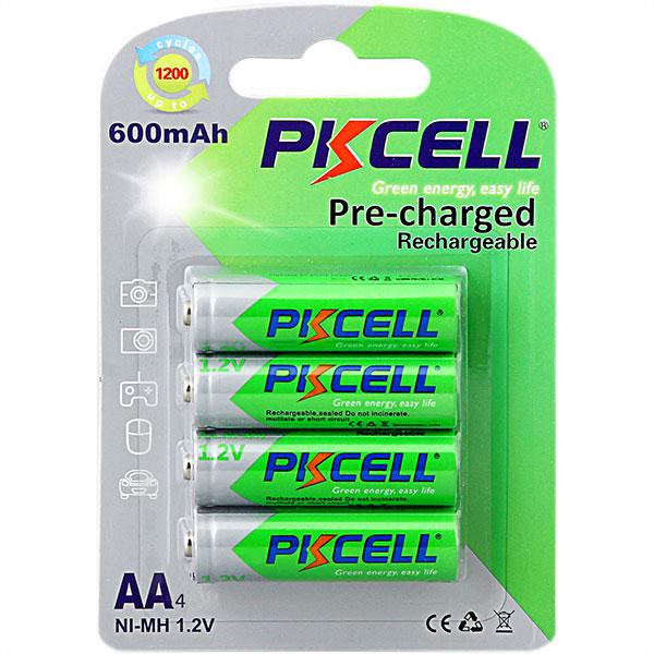 Акумулятор PKCELL Ni-MH RTU AA600-4B AA 600 mAh 1,2V 4 шт. (8480) - фото 1