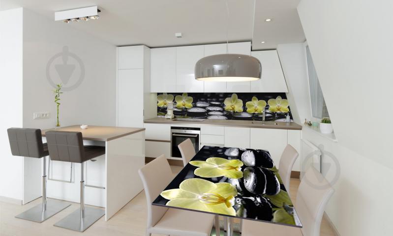 Наклейка виниловая на стол Zatarga «Лимонные Орхидеи» 650х1200 мм Z180552/1st Наклейка виниловая на стол Zatarga «Лимонные Орхидеи» 650х1200 мм Z180552/1st