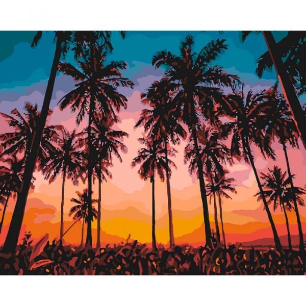 Набор для росписи по номерам Идейка экзотических вечер 40х50 см (КНО2257-mt)