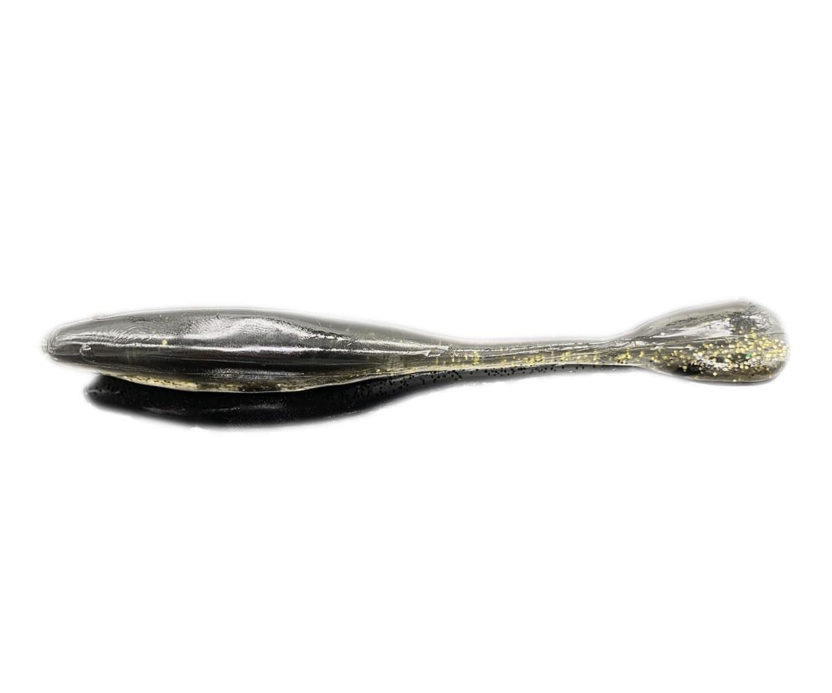 Виброхвост силиконовый Gambler Flapp'n Shad съедобный 6" Smoke/Gold (8926)