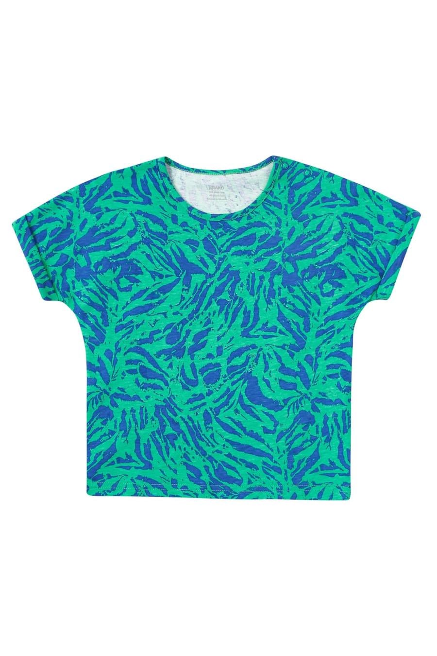 Футболка KRAKO Зебра 98-104 см Зелено-синий (77399)