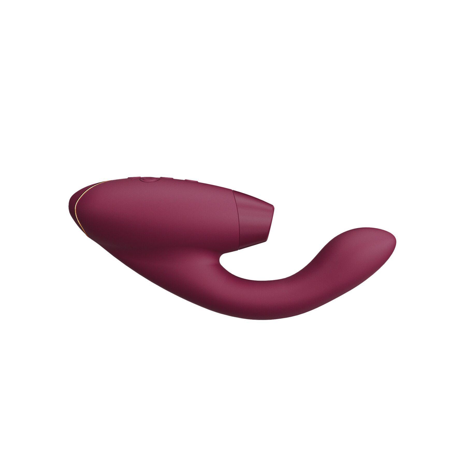 Стимулятор двойной клиторальный вакуумный с вибрацией Womanizer Duo 2 Bordeaux независимые моторы (SO8755)