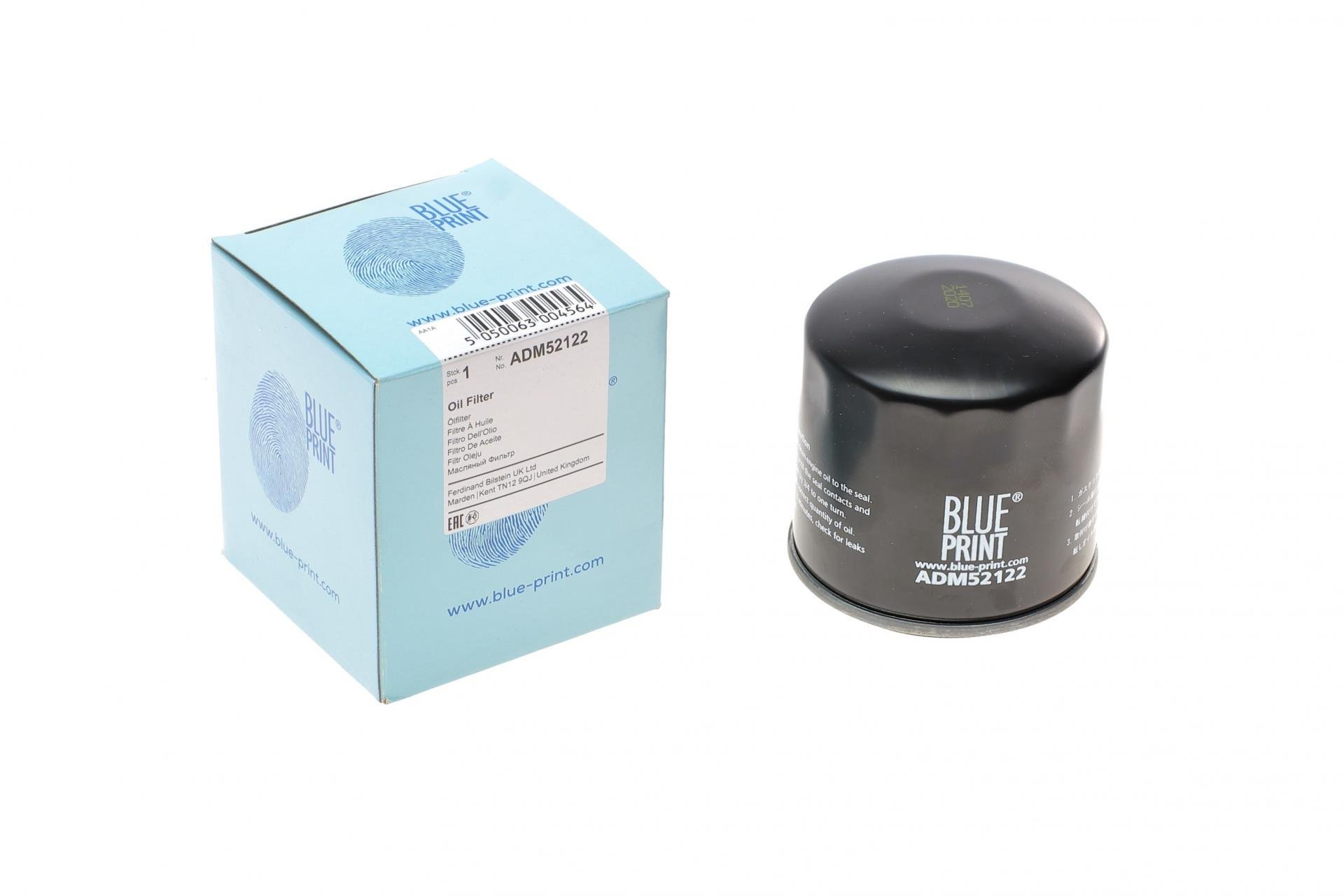 Фильтр масляный BLUE PRINT для Ford Fiesta 1,2-1,6 95-/Skoda Felicia 94-01/Mazda 2 1,2-1,4 02-07 h 76 мм (ADM52122)