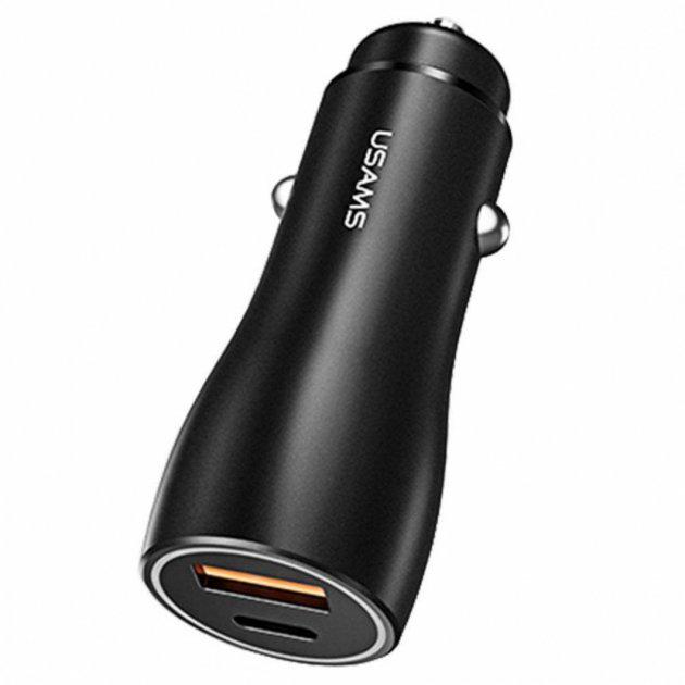 Адаптер автомобильный зарядное устройство USAMS C6 1USB Type-C QC3.0 PD 3.0A Адаптер автомобильный зарядное устройство USAMS C6 1USB Type-C QC3.0 PD 3.0A
