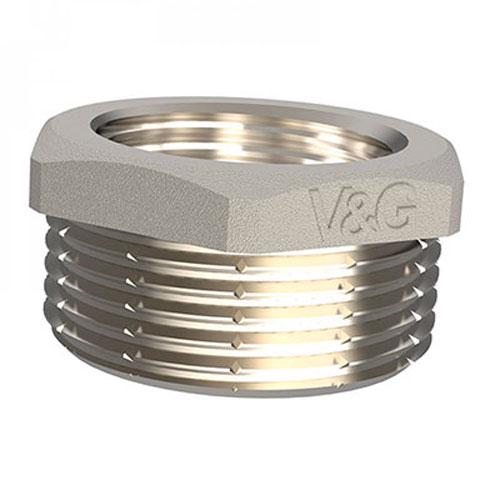 Футорка резьбовая V&G VALOGIN НхВ 2"х1" никель (VG-206116)