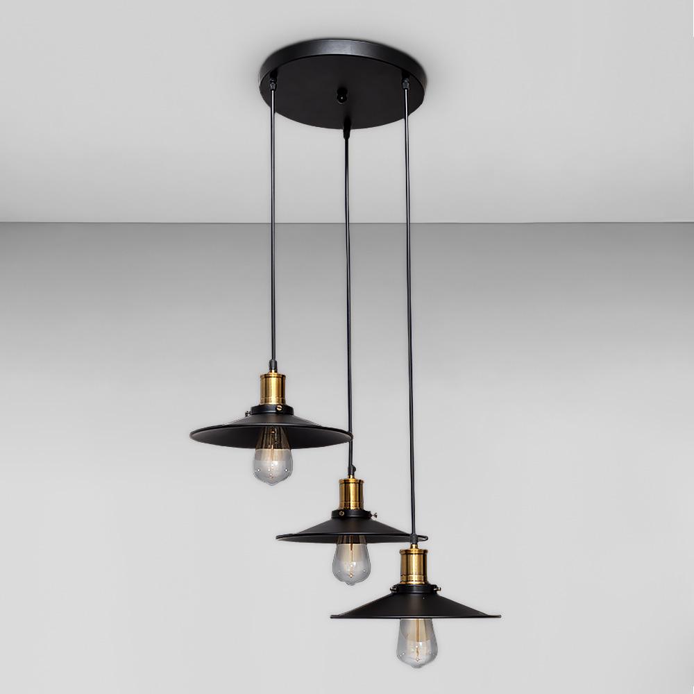 Люстра подвесная Лофт Light House LS-18138-3 BK 300 Черный/Бронзовый