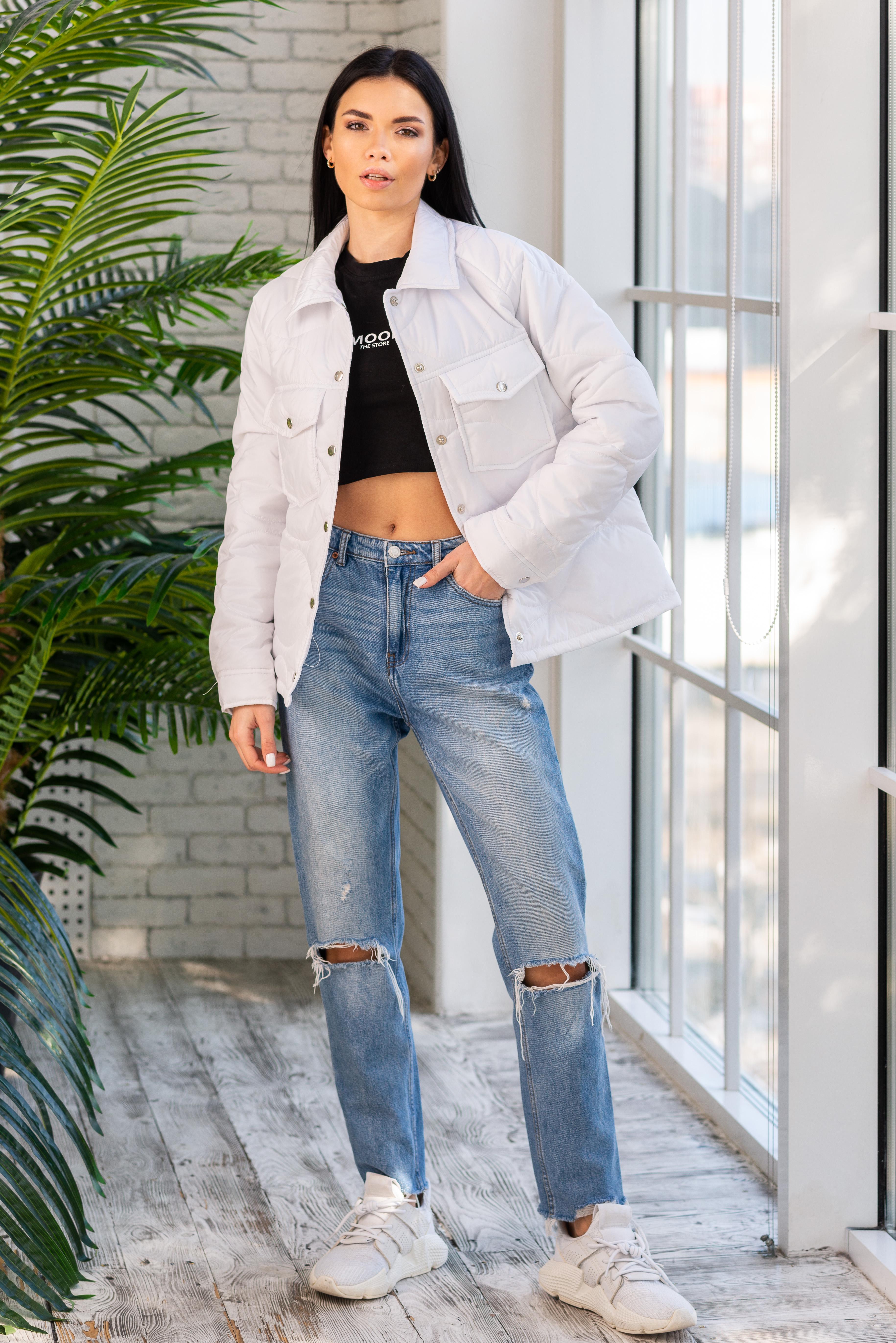 Куртка женская стеганая S Белый (4454) Куртка женская стеганая S Белый (4454)