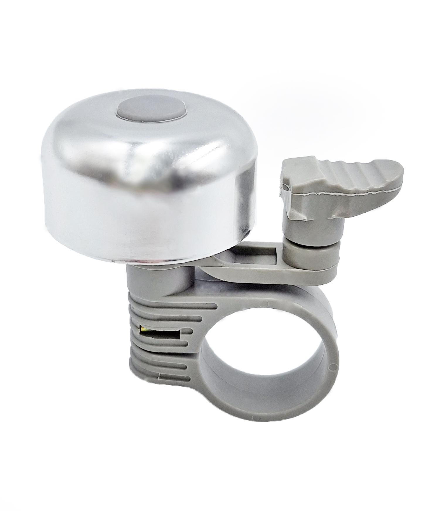 Дзвінок велосипедний алюмінієвий бочонок Срібно-сірий (G0000155) Дзвінок велосипедний алюмінієвий бочонок Срібно-сірий (G0000155)