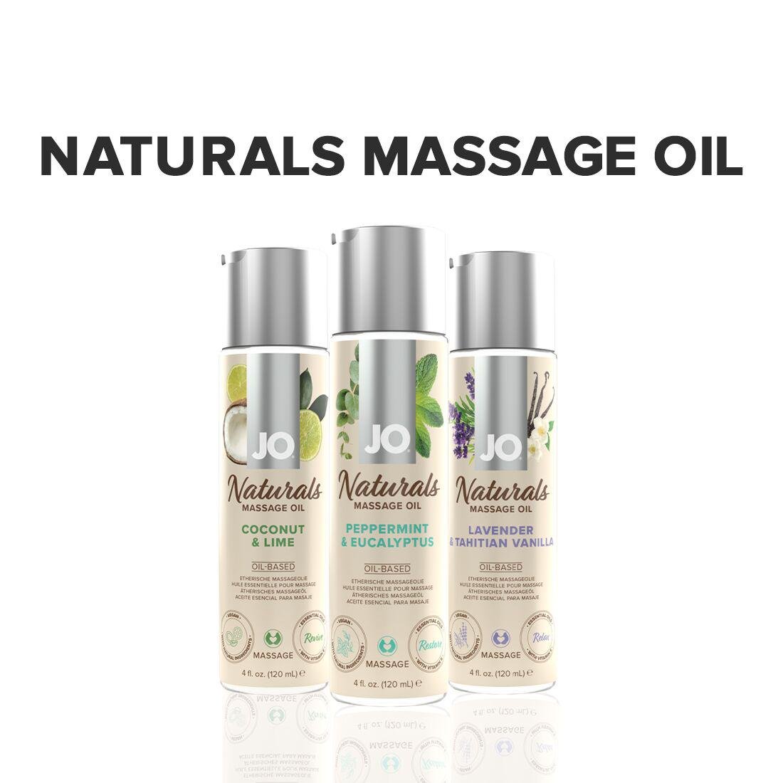 Массажное масло System JO Naturals Massage Oil Peppermint Eucalyptus с эфирными маслами 120 мл - фото 5