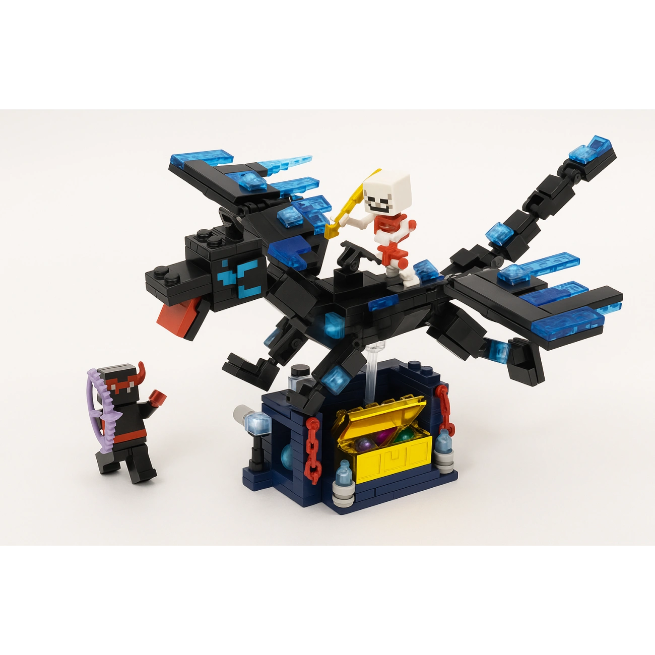 Конструктор детский в стиле Minecraft Электродракон и скрытый клад MG1308D 309 дет. (29220670)