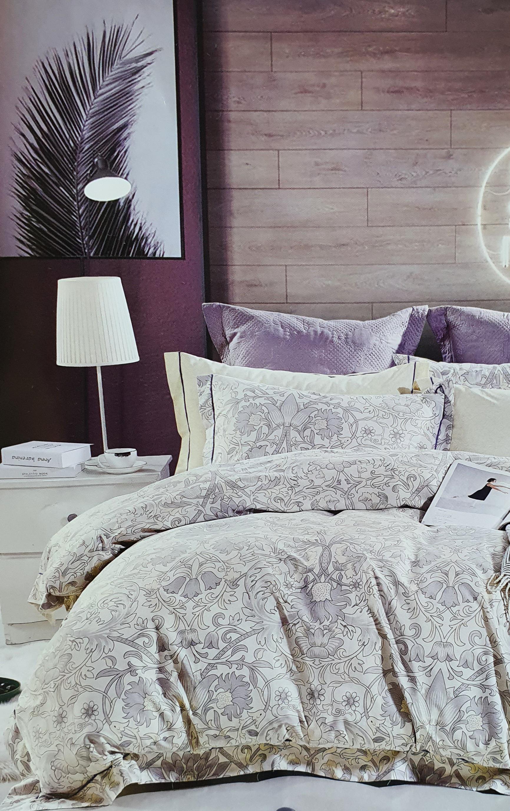 Комплект постельного белья с одеялом вензель евро (700559)