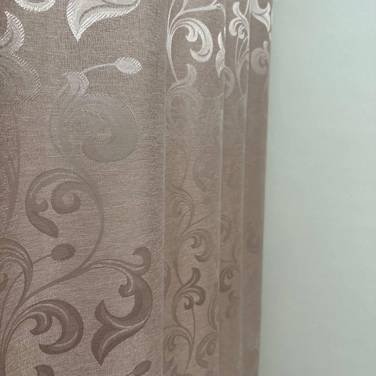 Штори Toscana жаккардові 1,5х2,7 м 2 шт. Пудровий - фото 5 Штори Toscana жаккардові 1,5х2,7 м 2 шт. Пудровий - фото 5