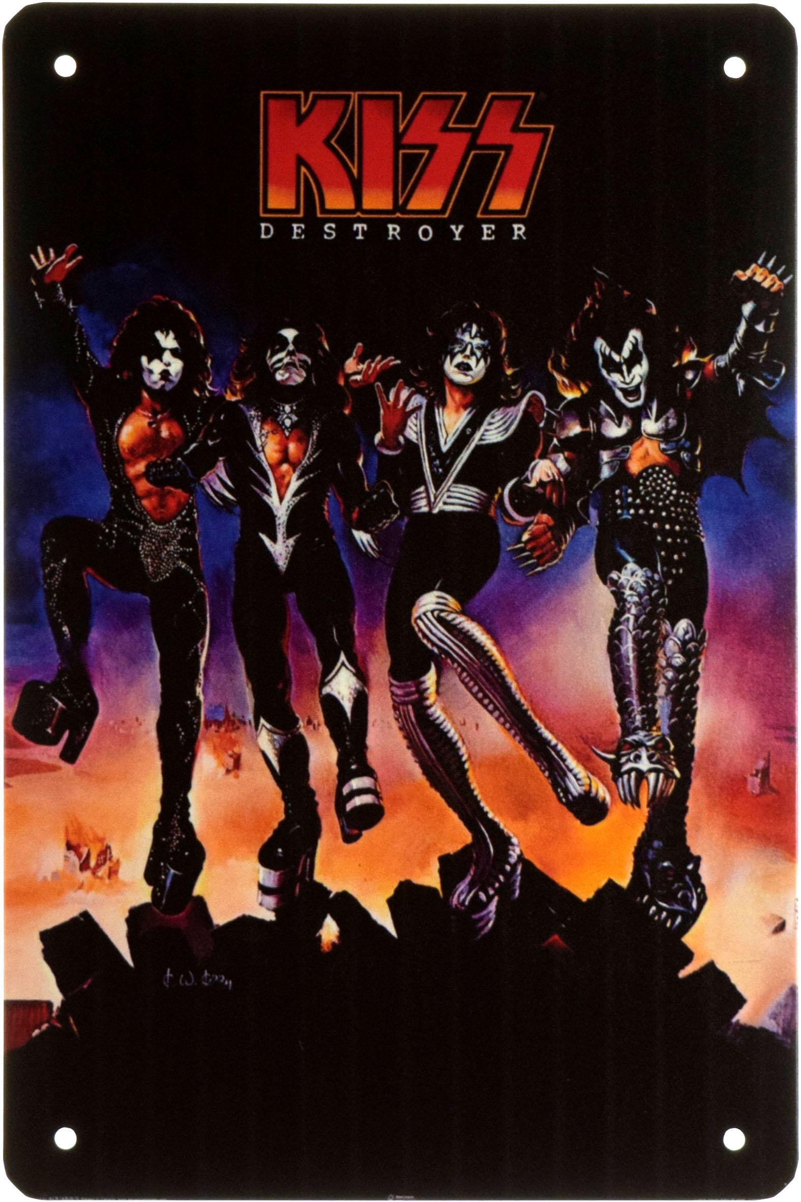 Табличка металлическая Kiss Destroyer 20x30 см