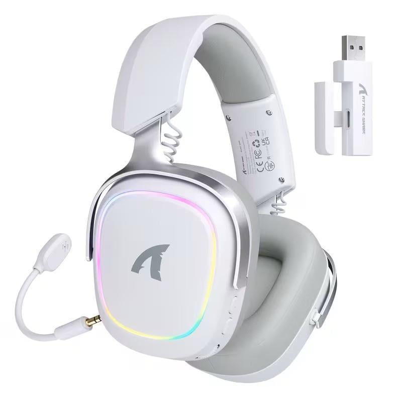 Гарнитура игровая беспроводная attack shark G800 7.1 Surround Bluetooth/2,4G/проводное подключение (2956293902)