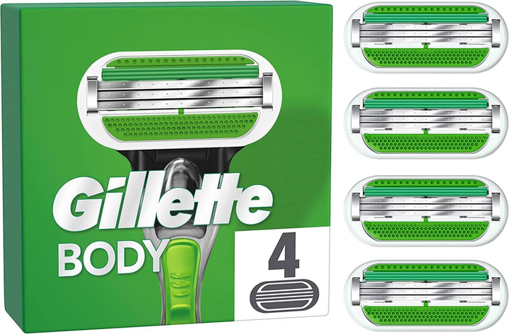 Змінні картриджі для гоління тіла чоловічі Gillette BODY 4 шт.