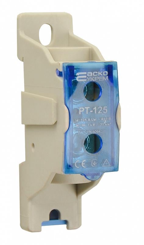 Клемма проходная АСКО-УКРЕМ PT-125 10-35 мм2 125А силовая 690V AC (A0130010149) Клемма проходная АСКО-УКРЕМ PT-125 10-35 мм2 125А силовая 690V AC (A0130010149)