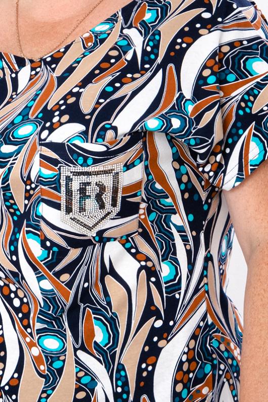 Комплект жіночий бриджі з тунікою р. 56/58 Темно-синій (8113-002) - фото 3 Комплект жіночий бриджі з тунікою р. 56/58 Темно-синій (8113-002) - фото 3