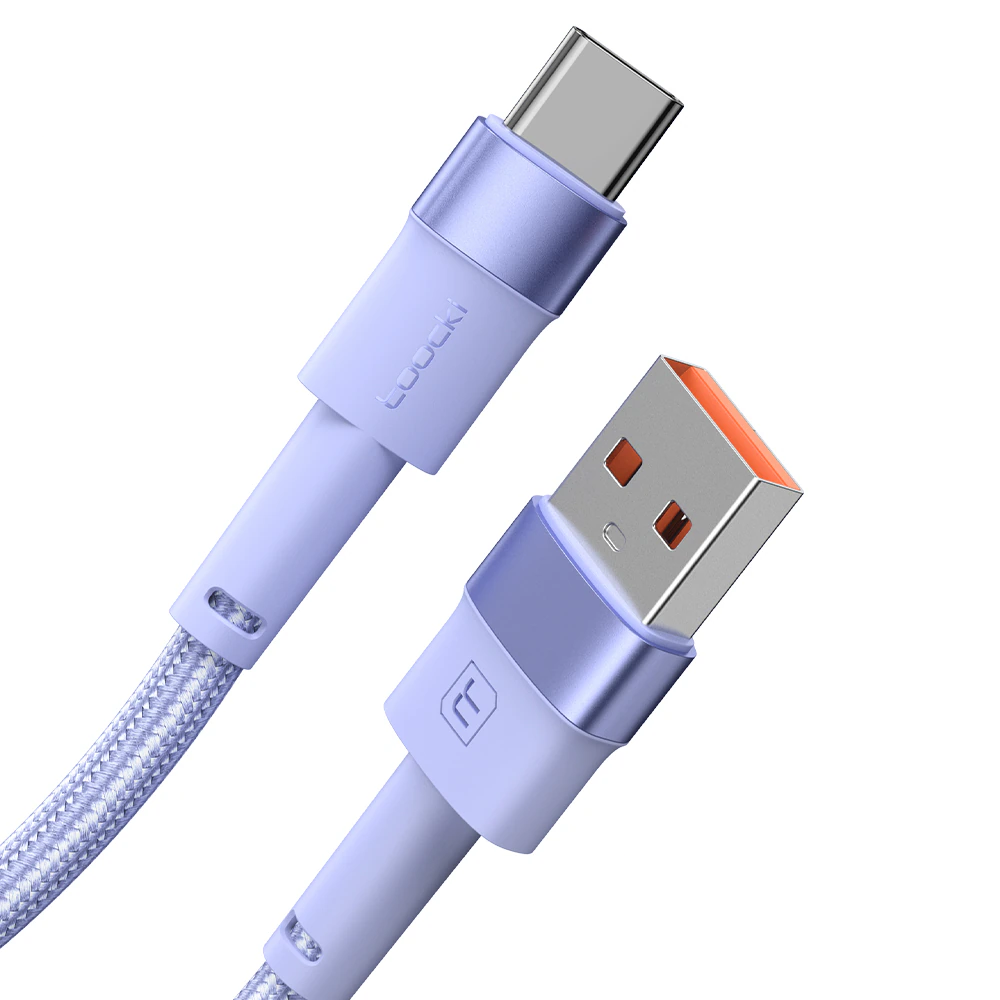 Кабель Toocki 3A USB A-Type C 3A 1 м Фіолетовий (18903886)