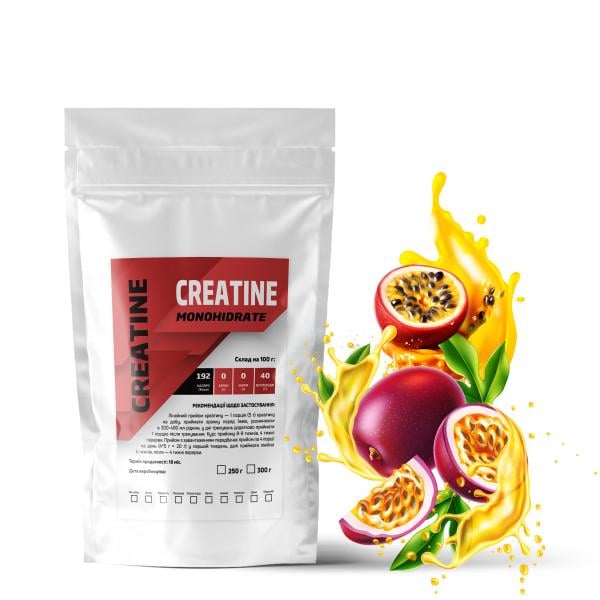 Креатин моногідрат Creatine Monohіdrate 99,9% на 50 порцій 250 г Маракуйя (21-125-cre-m250) Креатин моногідрат Creatine Monohіdrate 99,9% на 50 порцій 250 г Маракуйя (21-125-cre-m250)