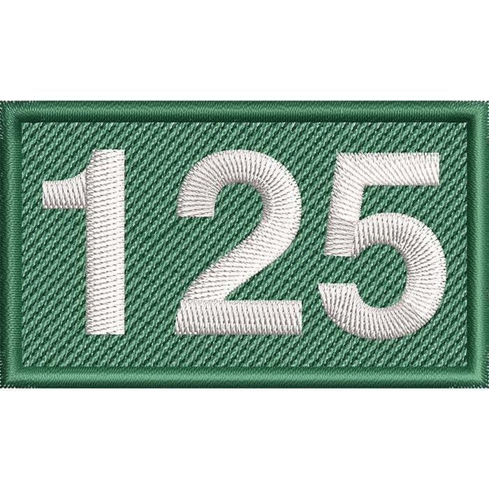 Нашивка патч номер игрока 125 Пак Мин Су из сериала Игра в Кальмара 7,5x4,5 см (20420489)