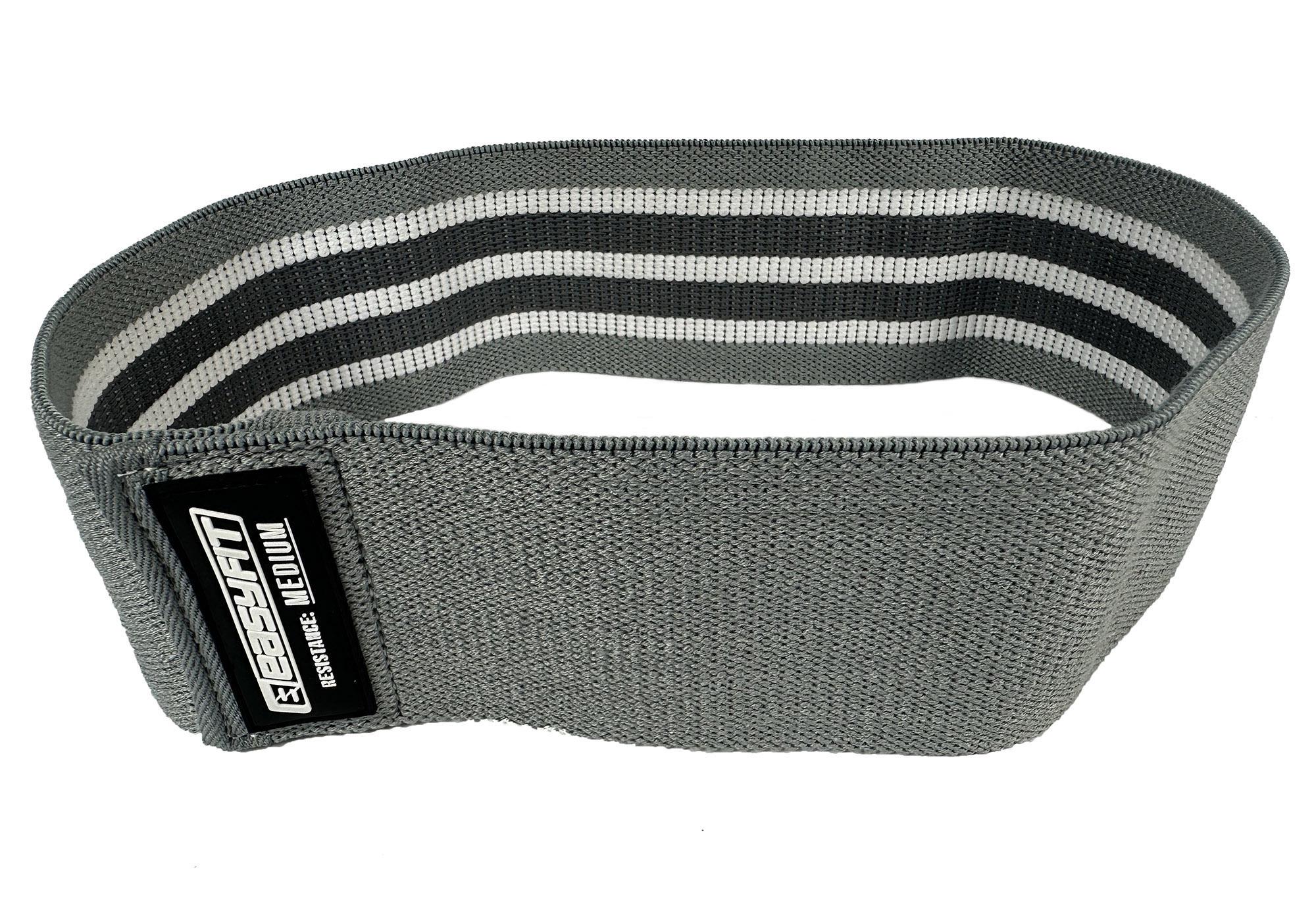 Резинка для фитнеса EasyFit Medium тканевая 38 см Серый (EF-1820-M) - фото 3