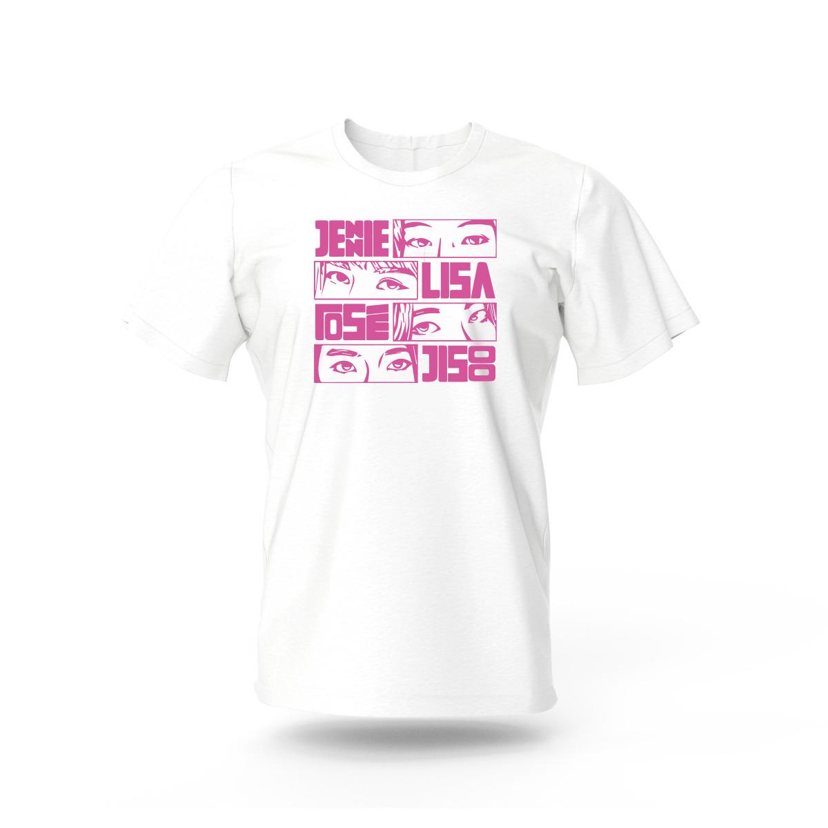 Футболка Блек Pink графика с участницами групы S Белый (24130)