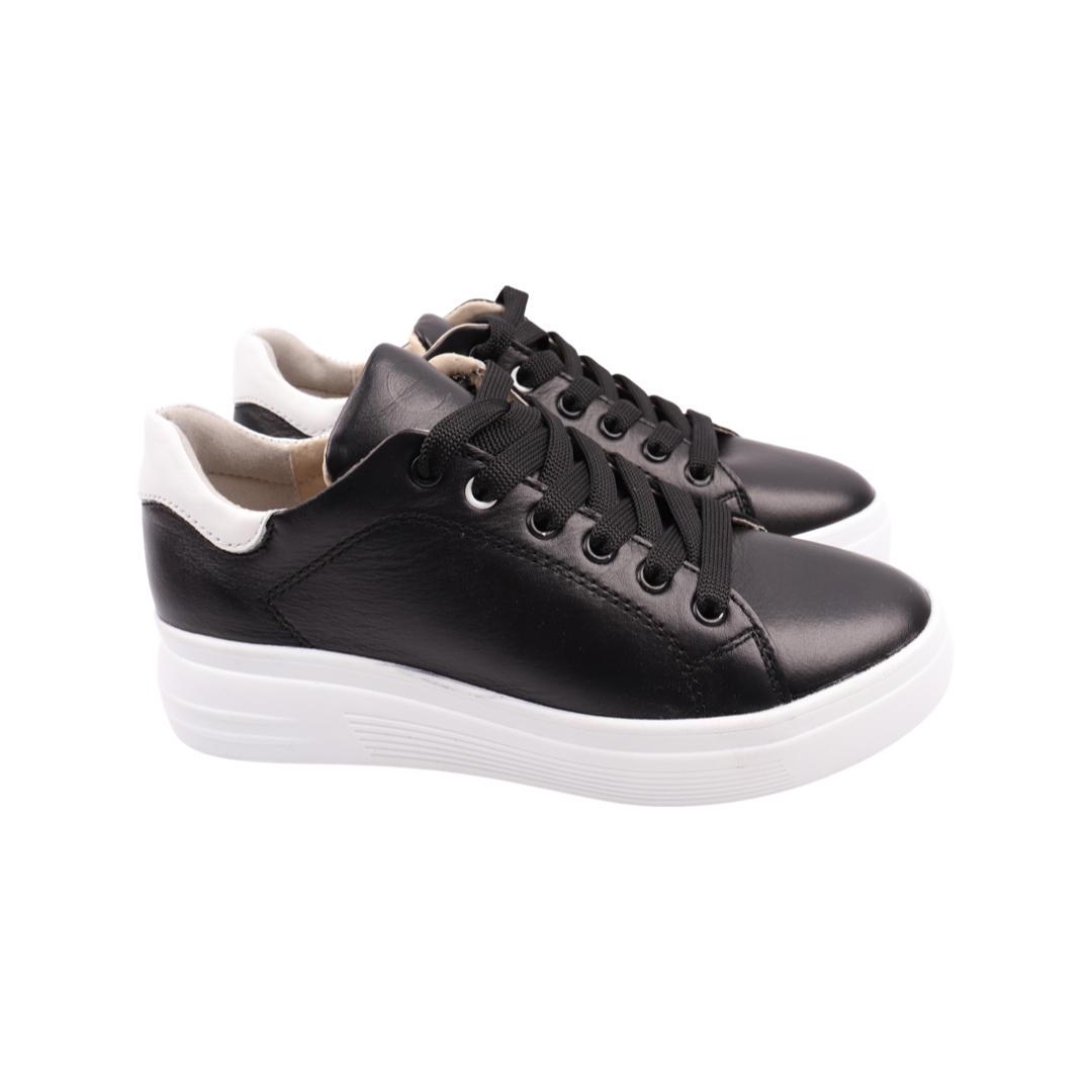 Кеди жіночі Maxus зі шкіри Чорний (101-22DTC 34)