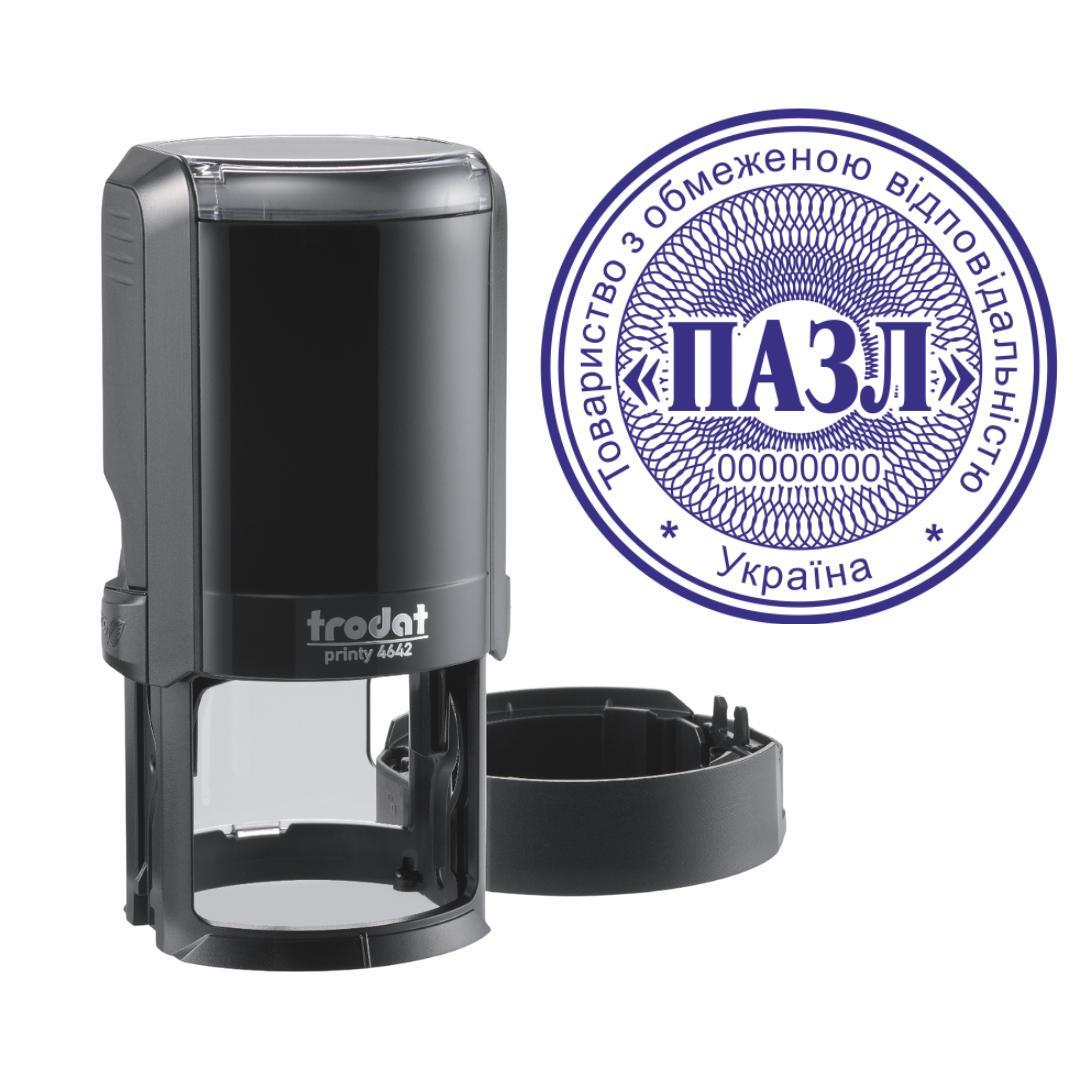 Печать ТОВ на автоматическом оснащении Trodat Printy 4642 с колпачком Черный (ООО19/4642/B)