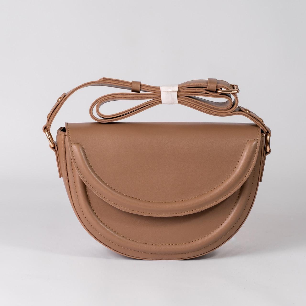 Сумка женская седло XENIA № 16-24 Темно-бежевый - фото 1