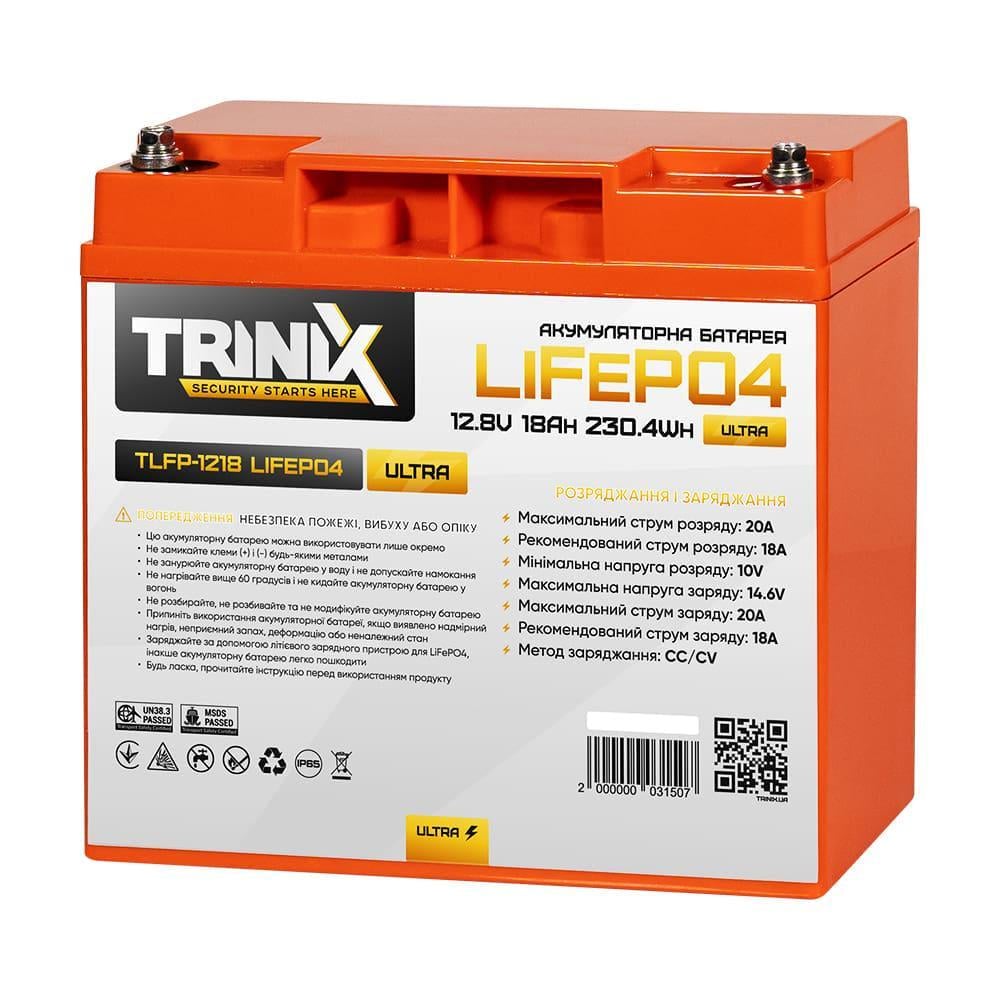 Аккумуляторная батарея Trinix литий-железо-фосфатная 12,8 В 18 Ач TLFP-1218 Ultra LiFePO4 Orange (44-00092)