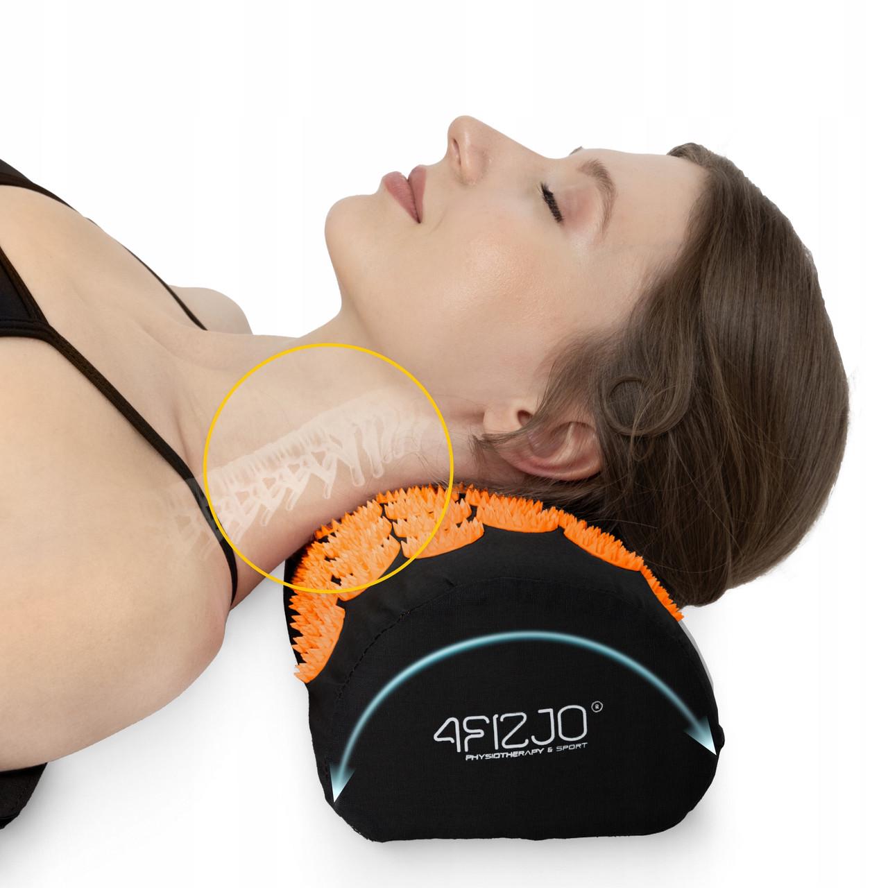 Килимок акупунктурний з валиком 4fizjo Classic Mat Аплікатор Кузнєцова Black/Orange (P-5907222931752) - фото 6