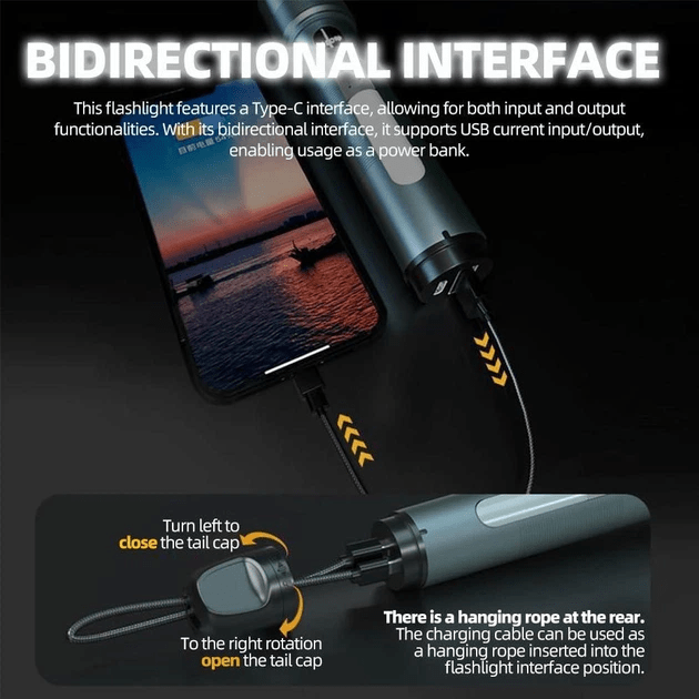 Ліхтар акумуляторний Warsun NB011000lm USB Type‑C 18650 на 2800 mAh з функцією Powerbank бокове світло Сірий (FLASH‑WARSUN‑NB01) - фото 7 Ліхтар акумуляторний Warsun NB011000lm USB Type‑C 18650 на 2800 mAh з функцією Powerbank бокове світло Сірий (FLASH‑WARSUN‑NB01) - фото 7