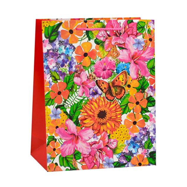 Пакет подарочный бумажный L Flowers 31х42х12 см (YM01305-L)