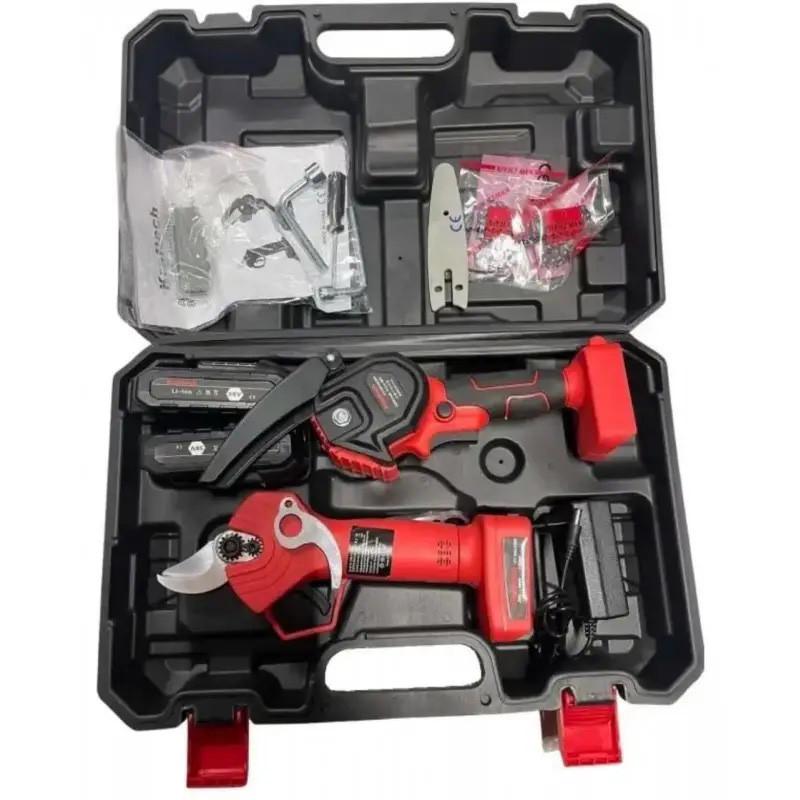 Набор KRAFFTEC секатор аккумуляторный/мини-пилка цепная в кейсе с JS-574 2 АКБ (2397859848) - фото 4 Набор KRAFFTEC секатор аккумуляторный/мини-пилка цепная в кейсе с JS-574 2 АКБ (2397859848) - фото 4