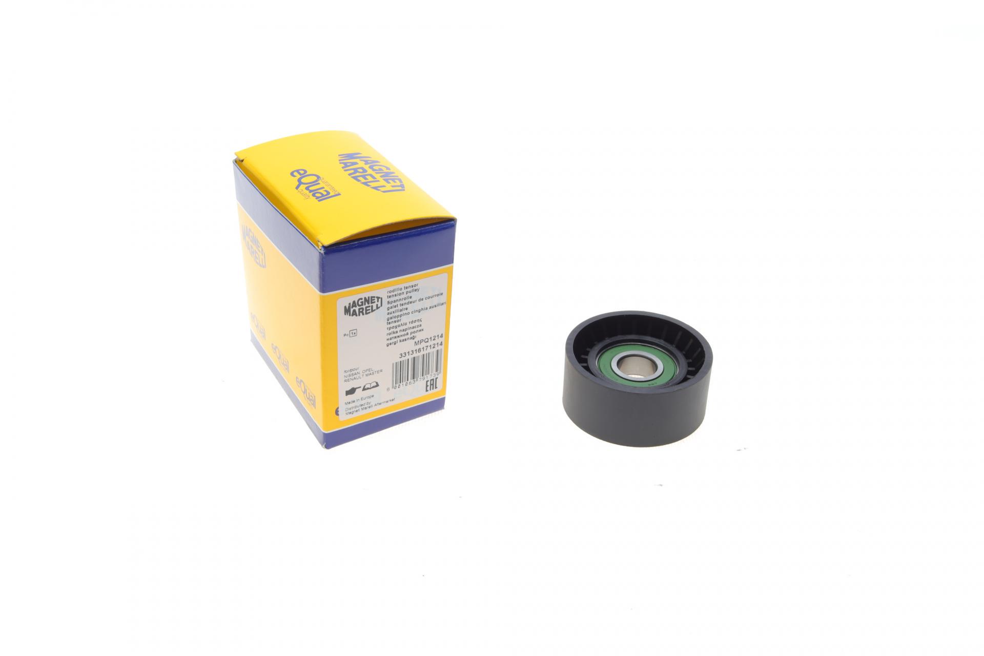 Ролик генератора натяжной MAGNETI MARELLI для Renault Trafic/Megane 2.0dCi/Master 2.3dCi 06- MPQ1214 65x29,5 мм (331316171214)