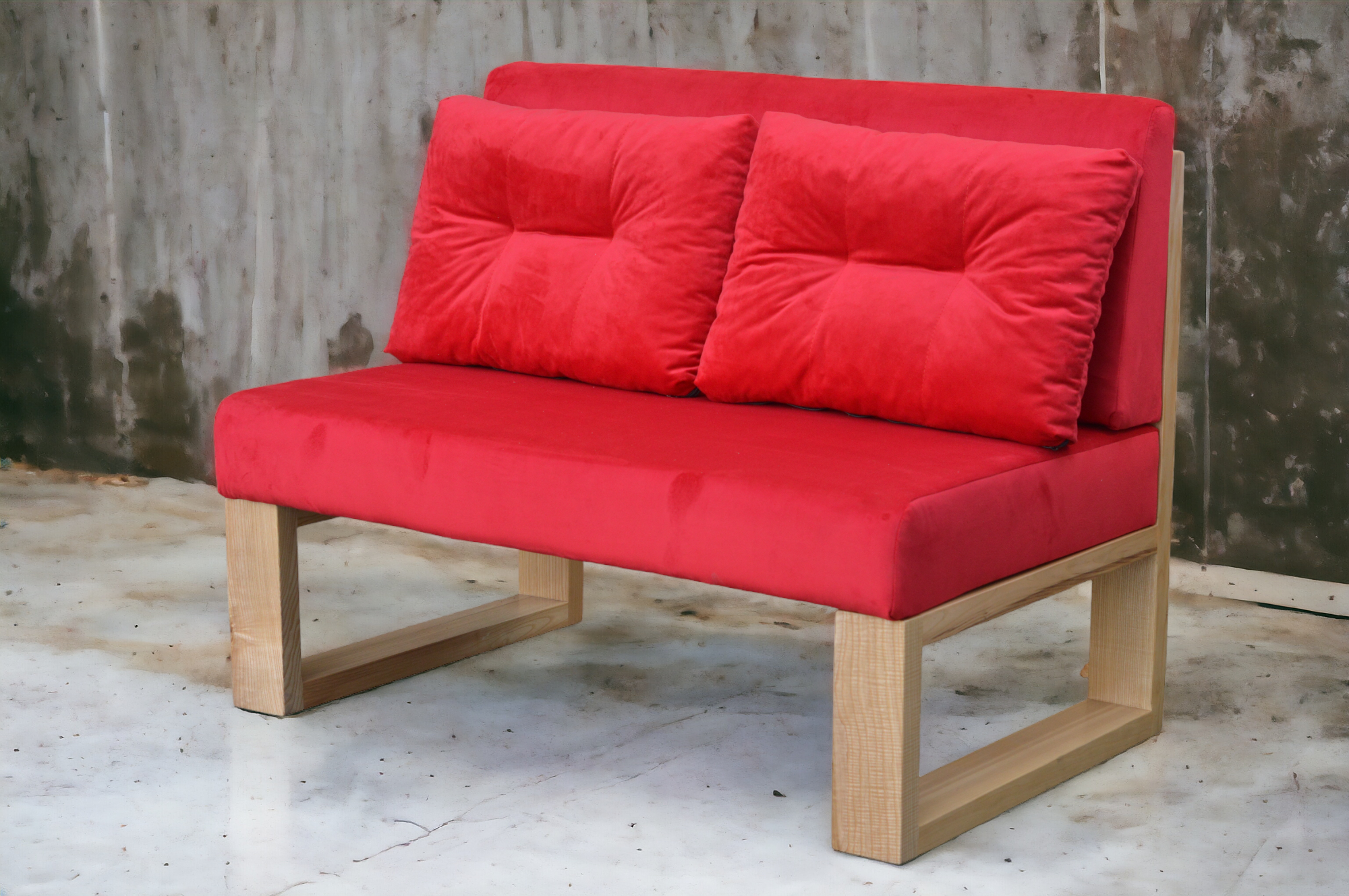 Диван Woodyloftstyle WLS D23 Лофт 1100x690x850 мм Червоний (D-23/М-110/2/J/3/07) - фото 4 Диван Woodyloftstyle WLS D23 Лофт 1100x690x850 мм Червоний (D-23/М-110/2/J/3/07) - фото 4